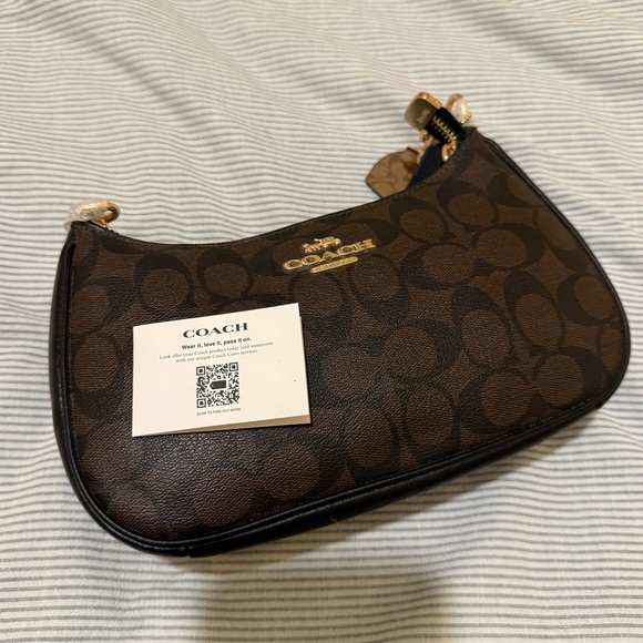 Coach Teri Shoulder Bag with Gold Charm - Picture 13 of 13